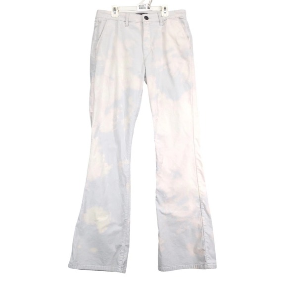 Kut from the Kloth Pants - Kut from the Kloth Ana High Rise Flare Velour Pants Womens 8 31x33 Cloud Tie-Dye
